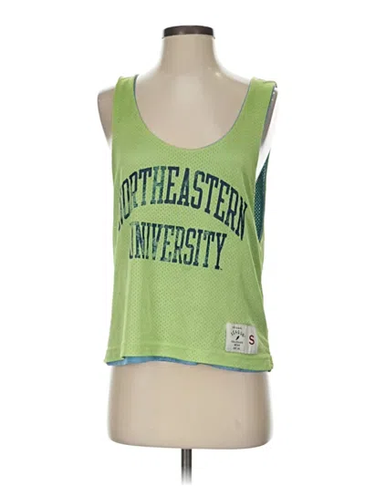 Pre-owned League Tank Top Green Halter Neckline Tops