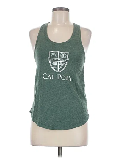 Pre-owned League Tank Top Green Halter Neckline Tops