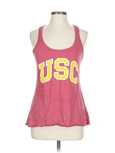 Pre-owned League Tank Top Pink Halter Neckline Tops