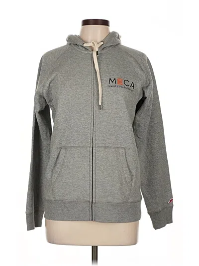 Pre-owned League Zip Up Hoodie In Gray