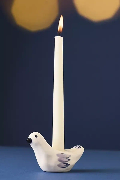 Leah Reena Goren Leah Goren Bird Candle Holder In White