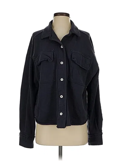 Pre-owned Leallo Long Sleeve Button Down Shirt In Black