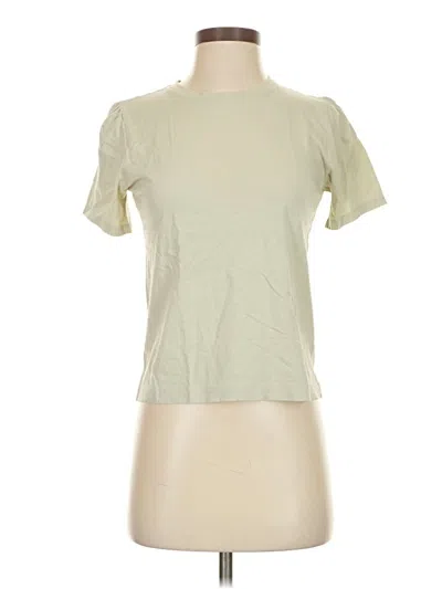 Pre-owned Leallo Short Sleeve Turtleneck In Ivory