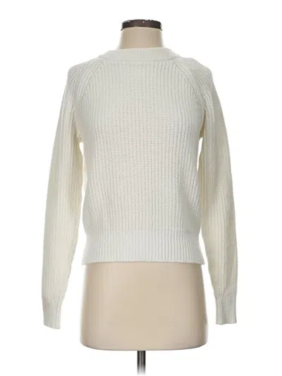 Pre-owned Leallo Turtleneck Sweater In White