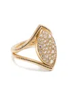Leandra 18kt Yellow Gold Cabo Pavé Ring In Gold