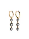 Leandra 18kt Yellow Gold Diamond Hoop Earrings In Gold