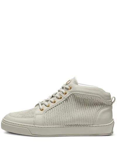 Leandro Lopes Ezio Leather Sneakers In Neutral