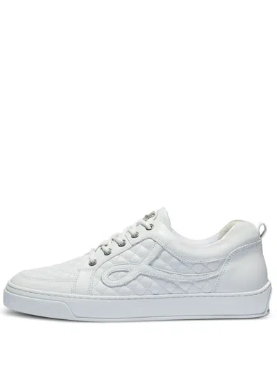 Leandro Lopes Ezio Quilted-detail Sneakers In White