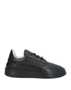 Leandro Lopes Man Sneakers Black Size 8 Leather In Black