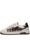 Leandro Lopes Paris Checked-pattern Sneakers In Neutral