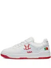 Leandro Lopes Tony Embroidered-flag Sneakers In White