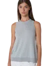 LEAP CONCEPT IRIS KNITTED TANK TOP BLUE
