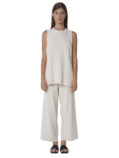 Leap Concept Lina Cropped Knitted Pants In Beige