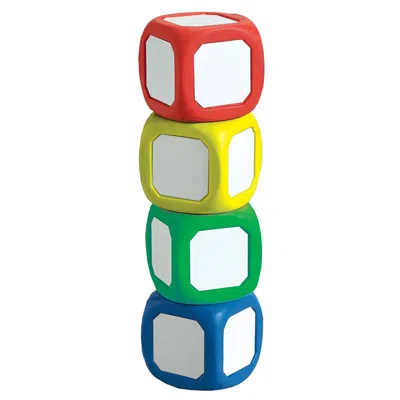 Learning Advantage Magnetic Write-on Wipe-off Dice Set Of 4 Small Dice In Assorted Colors In Multi