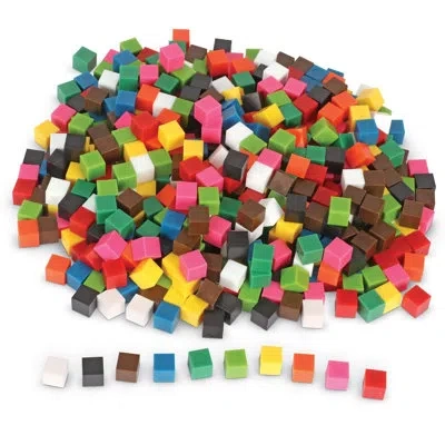 Learning Resources 1000 Piece Centimeter Cubes 10 Colors