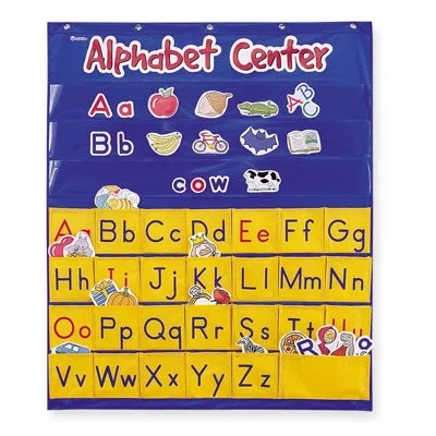 Learning Resources Alphabet Interactive Pocket Chart In Blue;gold