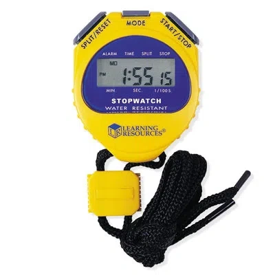 Learning Resources Big Digit Stopwatch 01 Second Incr In Yellow