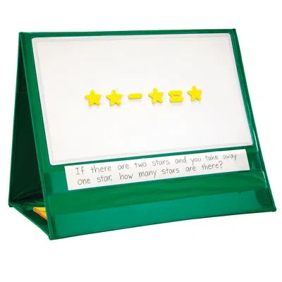 Learning Resources Magnetic Demonstration Double-sided Tabletop Pocket Chart In Green