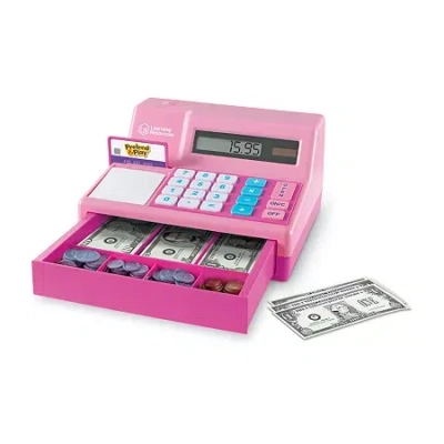Learning Resources Pretend N Play Calculator Cash Register In Pink Electronic Learning In Transparent