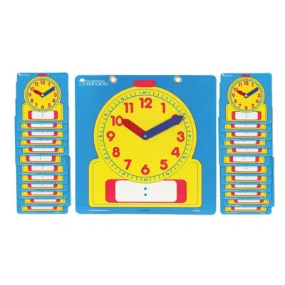 Learning Resources Write & Wipe Clocks Classroom Set