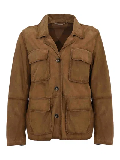 Leather Authority Boracay Suede Jacket In Brown