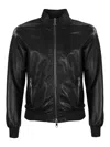 Leather Authority Derek Seamless Leather Jacket In Dark Brown