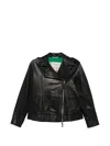 Leather Authority Chardonnay Zip-up Jacket In Black