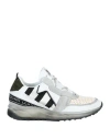 LEATHER CROWN LEATHER CROWN MAN SNEAKERS WHITE SIZE 7 LEATHER, TEXTILE FIBERS