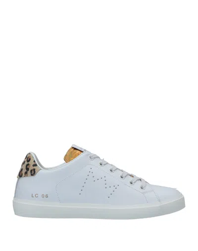 Leather Crown Sneakers In White