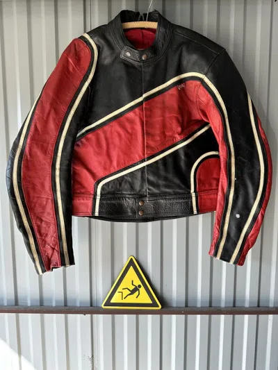 Pre-owned Leather Jacket X Racing Vintage Genuine Leather High Quality Racing Jacket Hype In Multicolor