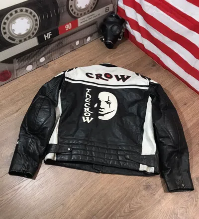 Pre-owned Leather Jacket X Racing Vintage The Crow Full Leather Racing Jacket Xl Xxl In Black