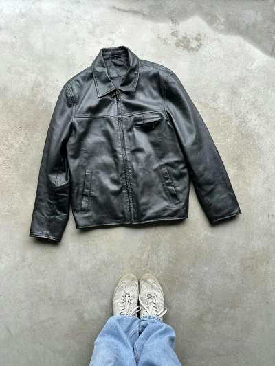 Pre-owned Leather Jacket X Vintage Leather Jacket In Black