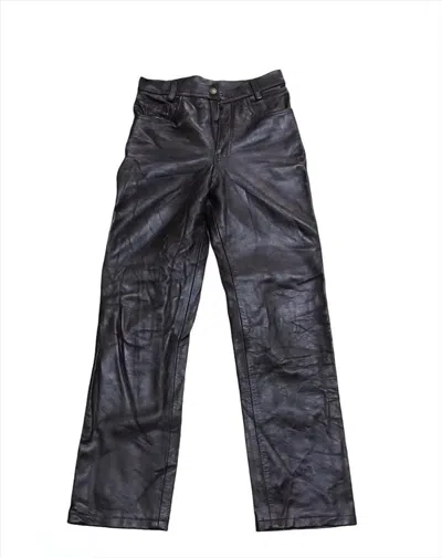 Pre-owned Leather X Vintage Ac/dc Gigolo & Gigolette Leather Pants S28 In Black