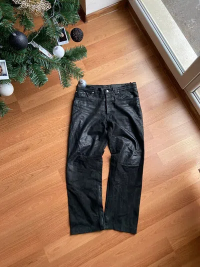 Pre-owned Leather X Vintage Leather Black Pants
