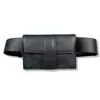 Leatherco. Women's Mini Black Leather Belt Bag In Black