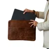 Leathere Brown Macbook Leather Case In Brown