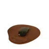 Leathere Ergonomic Leather Mouse Pad With Wrist Support - Dark Brown - Portland
