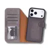 Leathere Grey Leather Iphone Onyedi Pro Max Wallet Case – Gray - Austin In Gray