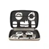 Leathere Grey Leather Tech Organizer Case - Light Gray - Oslo