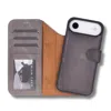 Leathere Grey Premium Leather Iphone Air Wallet Case – Gray - Austin In Gray