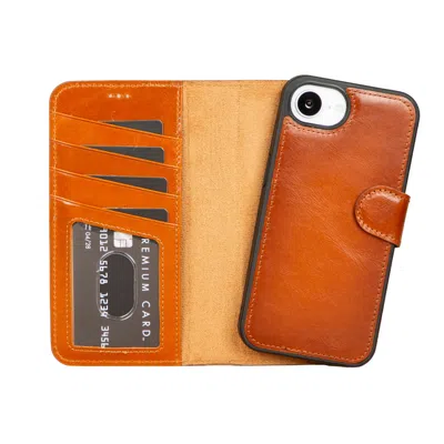 Leathere Iphone Onalti E Leather Wallet Case - Golden Brown - Brooklyn