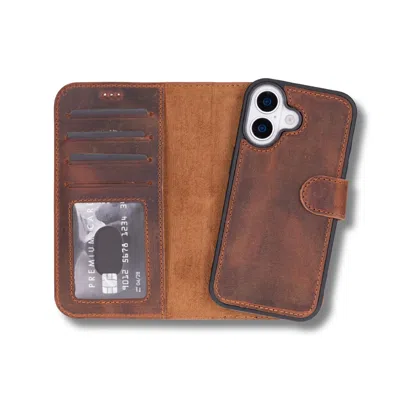 Leathere Iphone Onyedi Wallet Case – Brown - New York