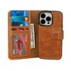 Leathere Iphone Series Brown Leather Wallet Case - New York In Brown