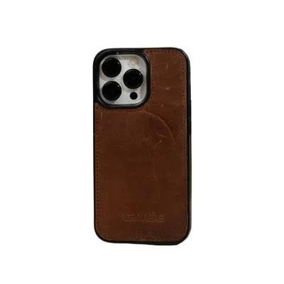 Leathere Iphone Series Dark Brown Leather Case - Austin