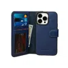 Leathere Iphone Series Navy Blue Leather Wallet Case - New York In Blue