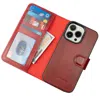 Leathere Iphone Series Red Leather Wallet Case - New York In Red