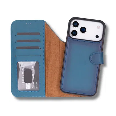 Leathere Leather Iphone Onyedi Pro Max Wallet Case – Blue - Austin