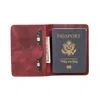 Leathere Leather Passport Holder - Burgundy - Milan