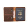 Leathere Leather Passport Holder - Dark Brown - Milan