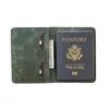 Leathere Leather Passport Holder - Dark Green - Milan